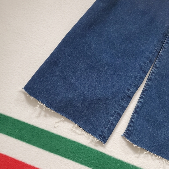 Mavi Victoria High Rise Wide Leg Jeans Size 29 Raw Hem Indigo Wash - Picture 10 of 16